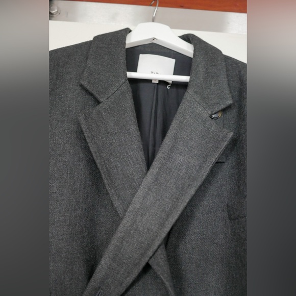 Tibi Wool Viscose Car Coat - Dark Heather - Picture 6 of 9